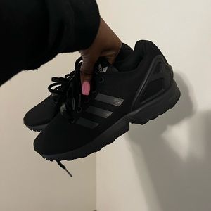 black sneakers
